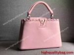 AAA Class Knockoff Louis Vuitton CAPUCINES PM Ladies Pink Handbag for low price
